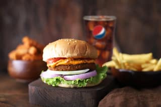 Chicken burger meal