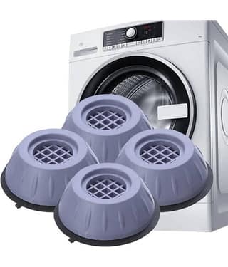 Sushil Light Grey Plastic Refigerator Stands ( Pack of 4 )
