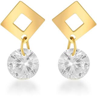 Vighnaharta Valentine Gift CZ Gold Plated alloy Drop Earring for Women and Girls