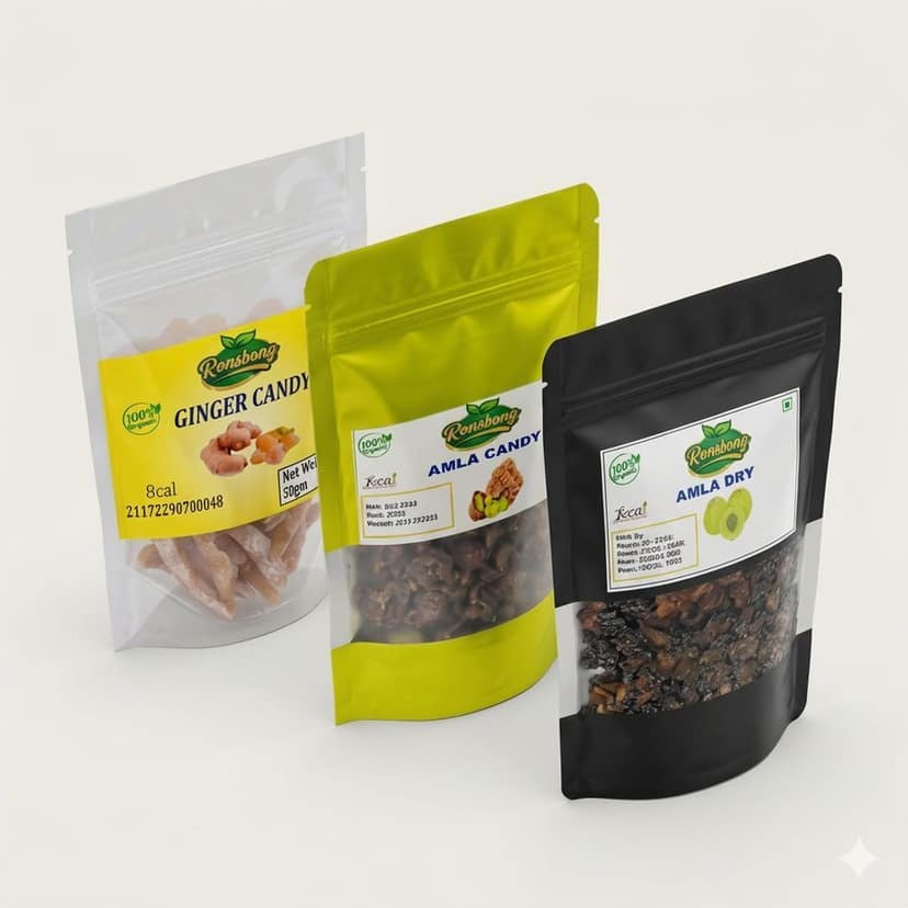 Digestive Candy Combo Pack - Amla Candy, Dry Amla & Ginger Candy (3 x 50g) - 150 gm - 30 units total view 3