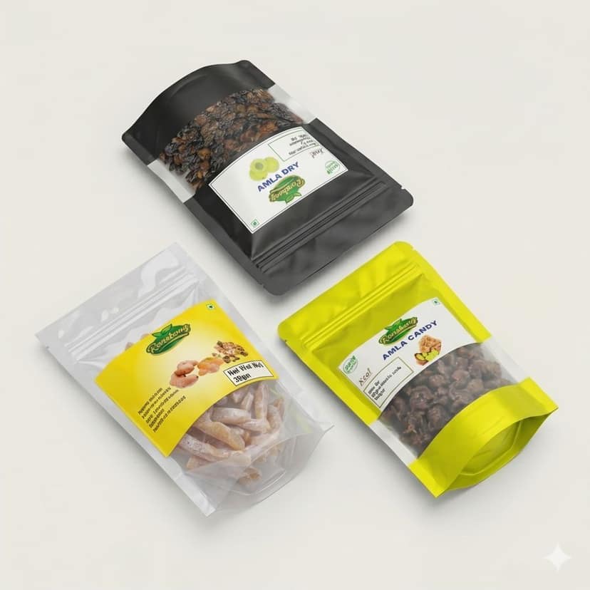 Digestive Candy Combo Pack - Amla Candy, Dry Amla & Ginger Candy (3 x 50g) - 150 gm - 30 units total view 4