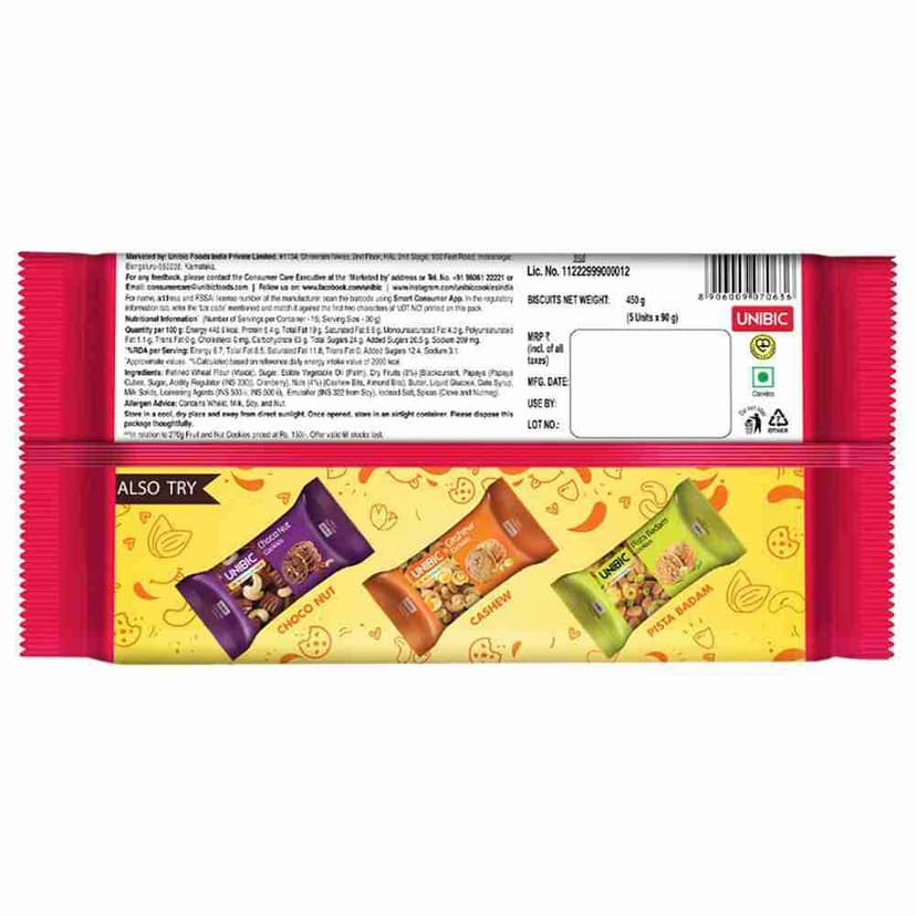 Unibic Fruit & Nut Delight Cookies 500 g view 2