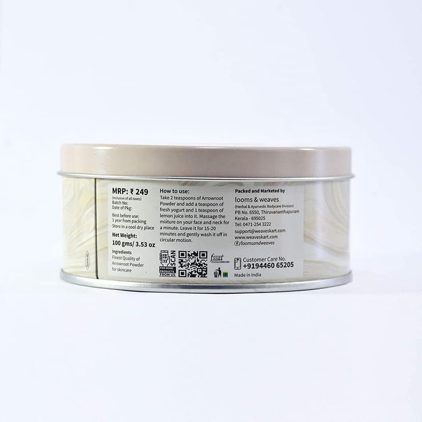 Arrowroot Powder for Skin Care – 100 gm view 3