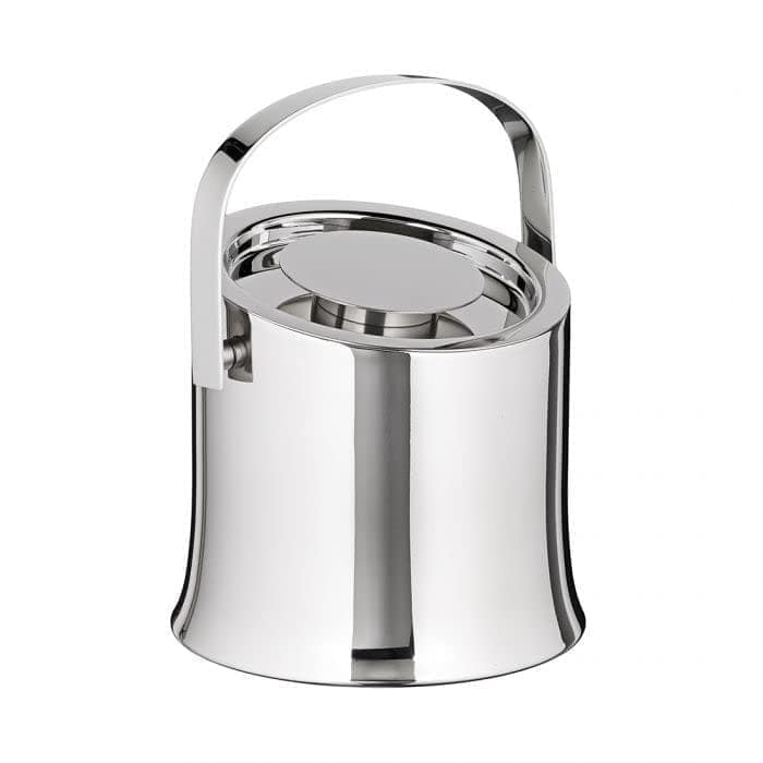 FNS Mirage Double Wall Stainless Steel Insulated Ice Bucket with Lid and Tongs, Great for Cocktail Bar and Parties (1.25 LTR) view 2