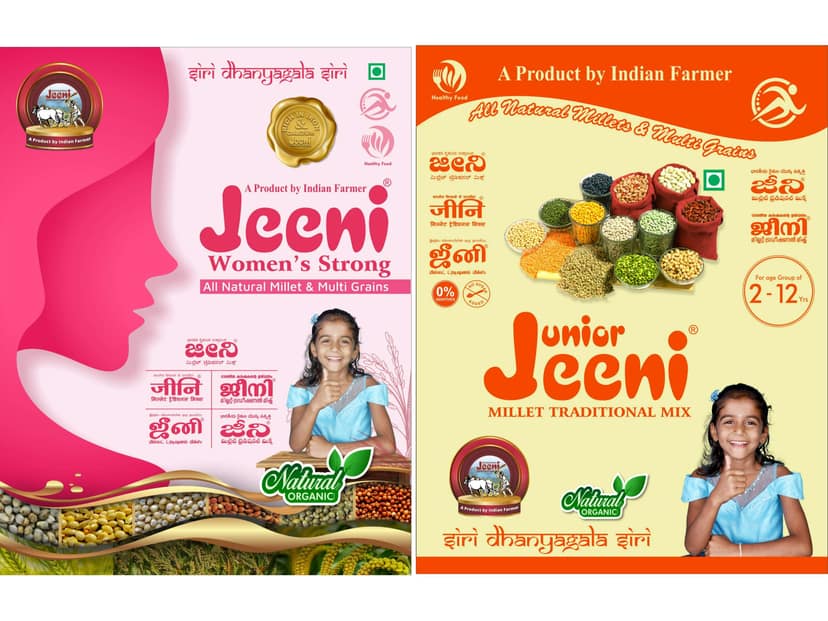 Jeeni Combo Pack of Women's Strong Mix Millet Multi grains 500g and Double Filtered Organic and Natural Product (1 Kg) for Adult (Pack of 2)