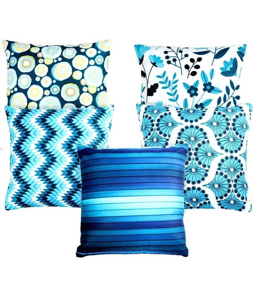 BELLA TRUE Set of 5 Cushion Covers Abstract Themed ( 40 x 40 ) view 2