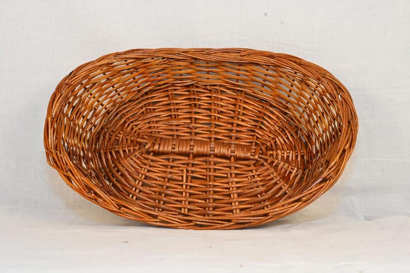 Handwoven Wicker Picnic Basket view 2