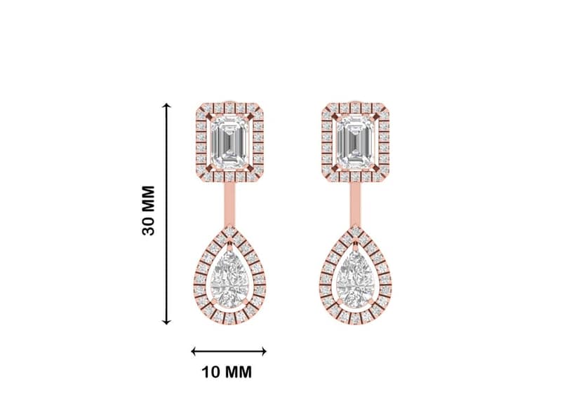 Twin Amore Solitaire Earrings view 6