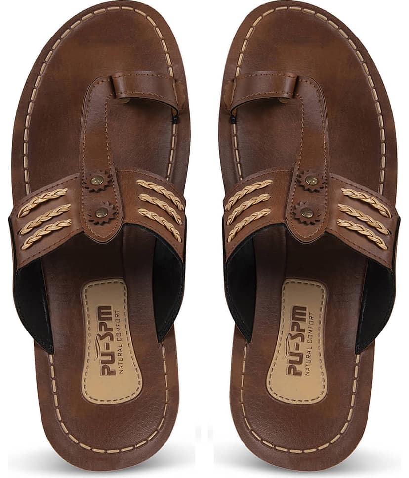 PU-SPM Tan Men's Daily Slipper