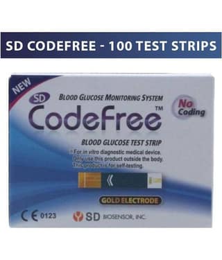 SD Codefree Bloodglucose Test Strips 100 strips