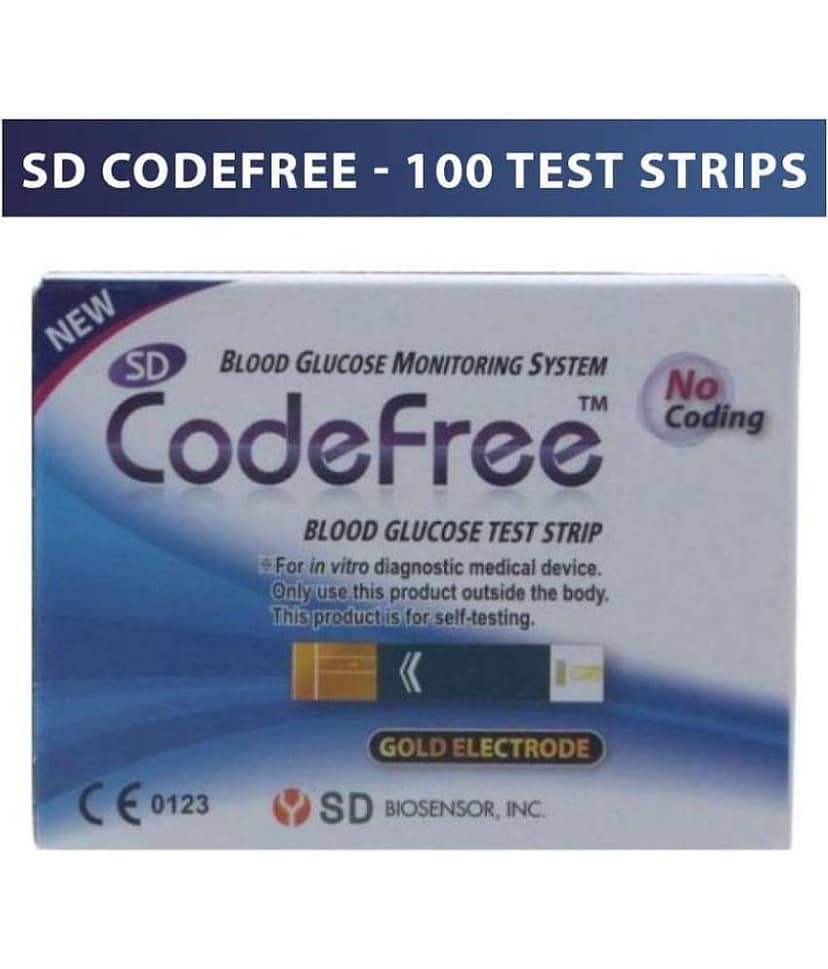 SD Codefree Bloodglucose Test Strips 100 strips