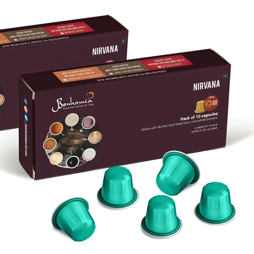 Nirvana Espresso Pods - Intensity 7/10 | Nespresso Compatible | Medium Dark Roast | 100% Specialty AA+ Beans | Aluminum Capsules view 4