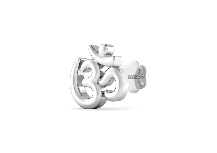 Classic Om Ear Stud For Men (1 Pc Only) view 3