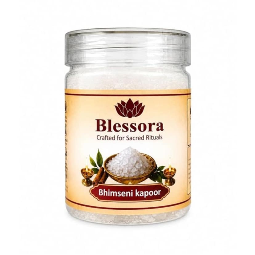 Bhimseni Camphor Kapoor - 100% Pure Organic Camphor for Pooja Hawan Meditation Aromatherapy & Home Fragrance