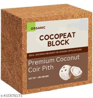 Cocopeat for plants 1kg block cocopeat 100 natural eco friendly cocopeat block for home garden plants hydroponic plants kitchen terrace gardening indoor outdoor plants