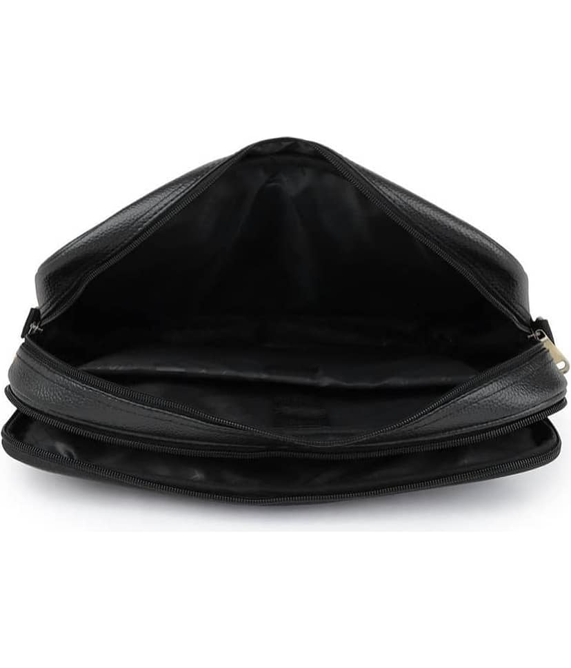 Da Tasche Black Synthetic Leather Office Bag view 2