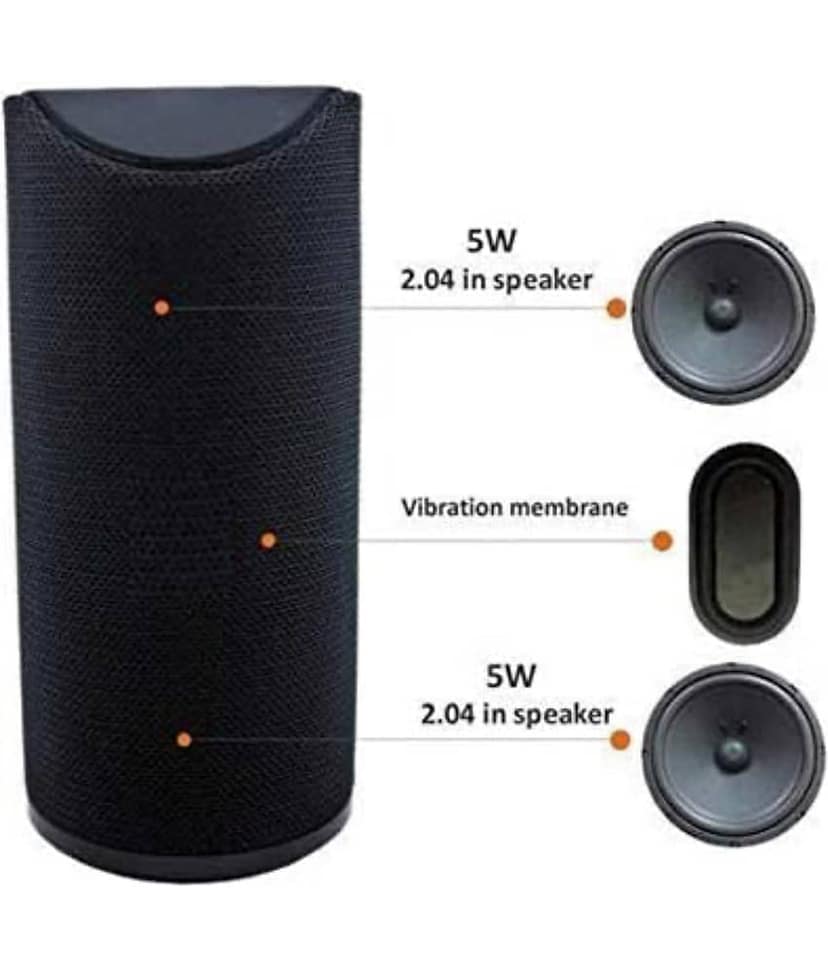 Neo 107 5 W Bluetooth Speaker Playback Time 4 hrs Bluetooth v5.0 with USB,SD card Slot Black view 2