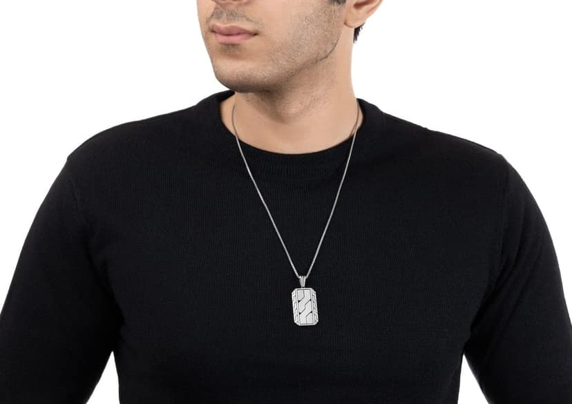 Geometric Dog Tag Pendant view 3