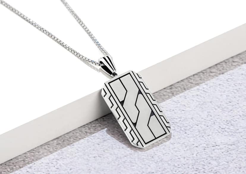 Geometric Dog Tag Pendant view 4