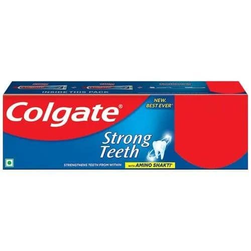 Colgate Strong Teeth Anticavity Toothpaste, 300 gm - 200 gm + 100 gm + Toothbrush, 1 Pc