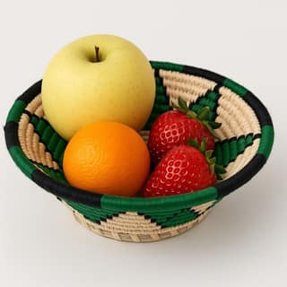 Green Tiger Grass Fruit Basket