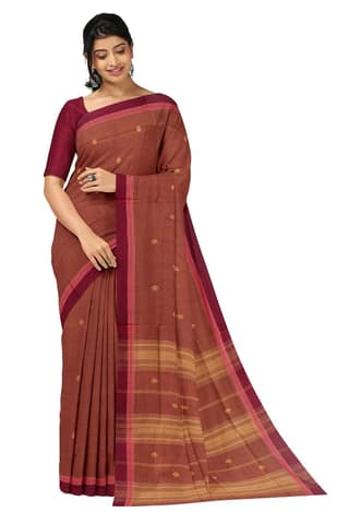 APCO Handloom (A Andhra Pradesh Govt Emporium)- Women's Traditional Pure Handloom Rajahmundry/Angara Cotton Saree | ACS0022
