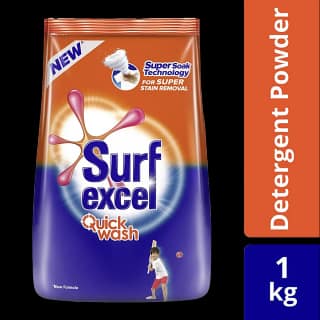 Surf Excel Quick Wash Detergent Powder, 1 Kg