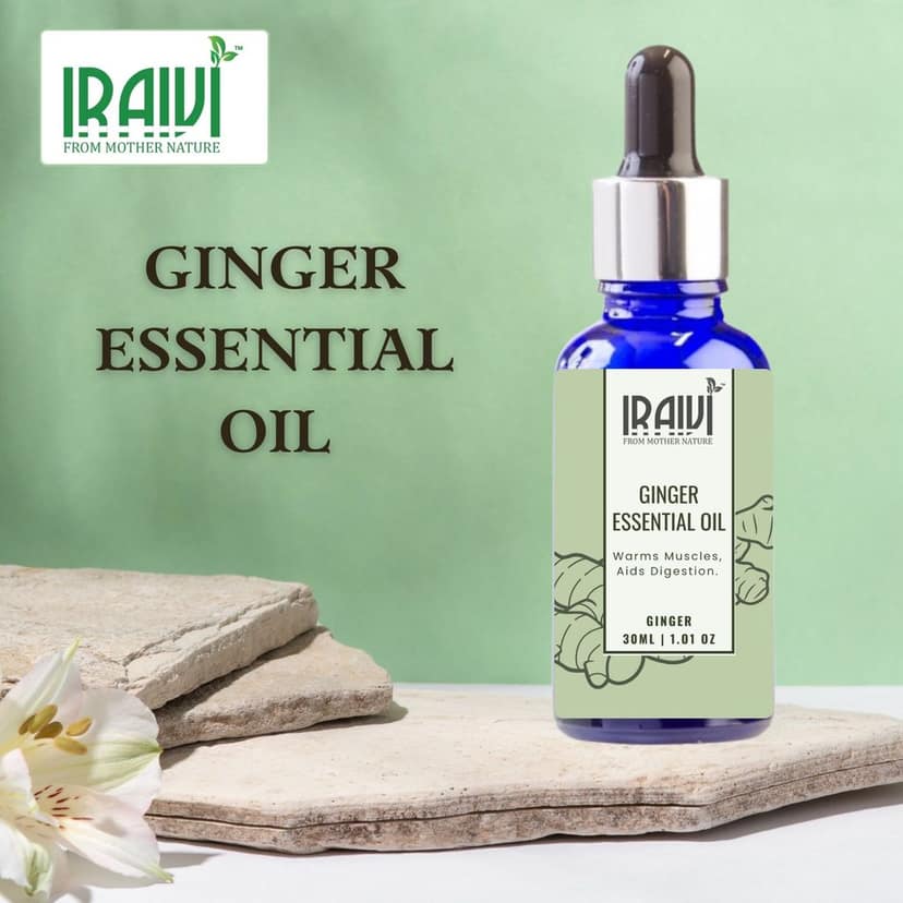 Iraivi Premium Ginger Essential Oil | Pure & Natural by Iraivi Organics