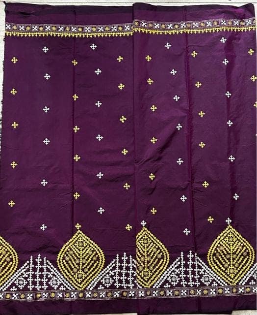 Blended Gujrati Silk Stitch Purple view 4