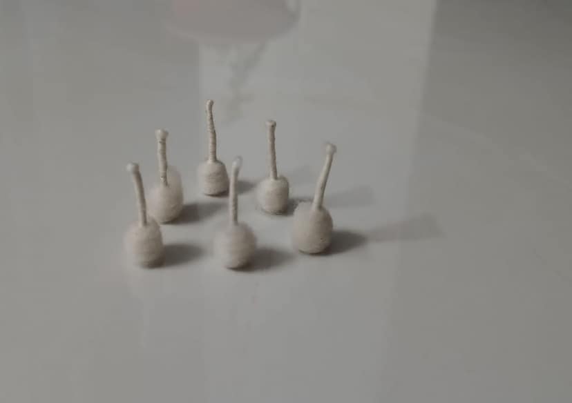 Pure cotton round wicks diya batti| phool batti for pooja aarti| pujan samagri | handmade jyoti batti for diyas| ideal for home and decor, navratri, diwali| (100 Piece) view 2