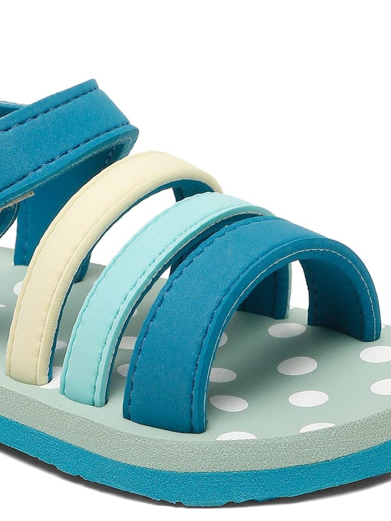 ONYC Premium Butterscotch Kids Sandals for Girls (Teal Blue) view 2