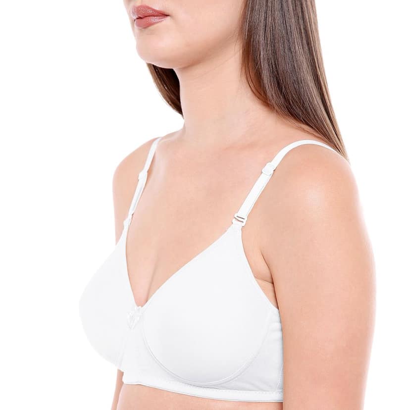 Bodycare Cotton Spandex Lightly Padded Non wired Seamless cup bra-Pack of 3 view 6