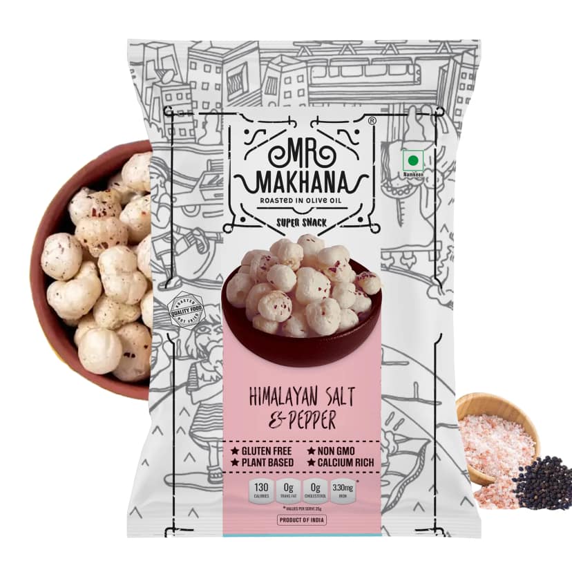 Mr Makhana Himalayan Salt and Pepper Roasted Makhana 21 g Healthy Snack view 3