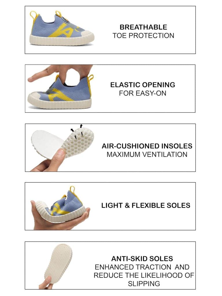 Ducky Toddlers' First Step Shoes - Sky Blue & Yellow (Unisex) view 5