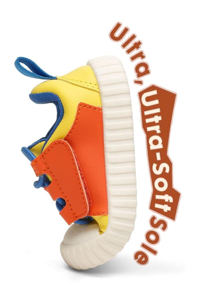 POCO Toddlers' Comfortable & LightWeight Lace-Free Sneakers - Yellow (Boys) view 6