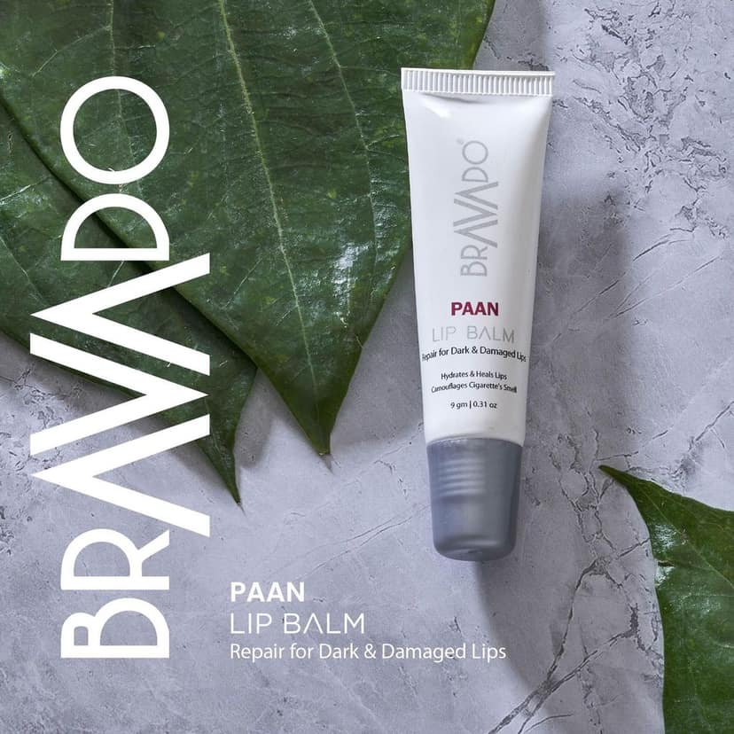 BRAVADO Lip Balm - Paan | Long-Lasting Moisturizing, For Dry, Cracked, Pigmented, Tinted & Chapped Lips | 24-Hour Hydration & Peptide Infused | for Men, Women | Brightening Dark Lip Balm | 9gm view 6