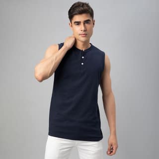 FTX Men Round Neck Cotton Rich Sleeveless Tshirt