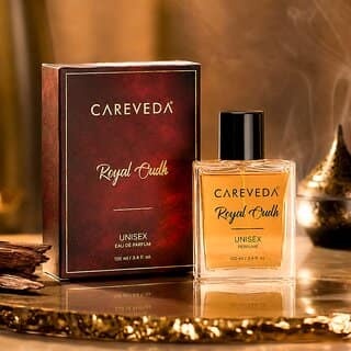 (Pack of 1) CareVeda Royal Oud Eau De Parfum, Unisex, Rich Oud, Woody Amber Fragrance, Long-Lasting, 100ml