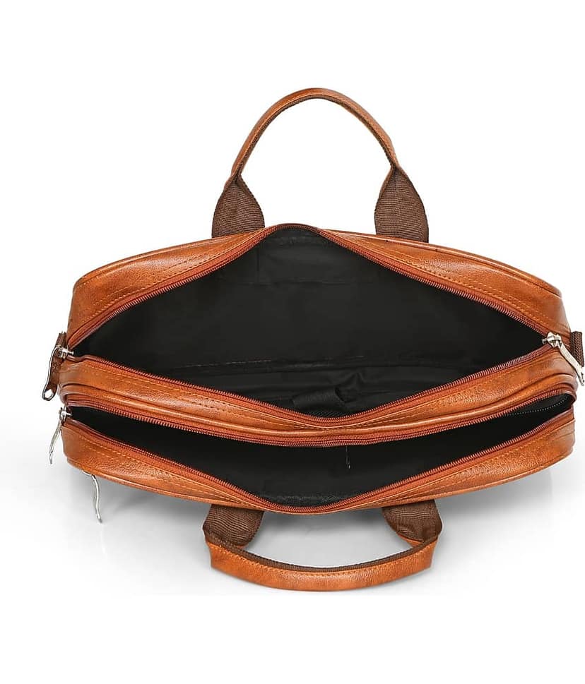 Raylan Tan Solid Messenger Bag view 2