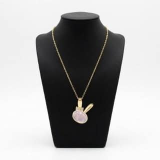 Moonstone Bunny Pendant Necklace | Gold-Tone Anti-Tarnish Imitation Jewellery
