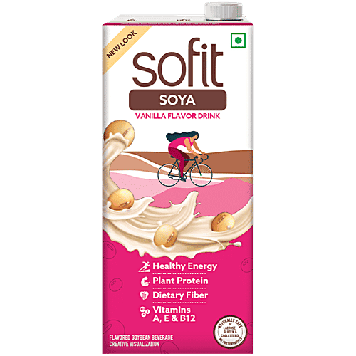 Sofit Soya Drink Vanilla, 1 L Tetra