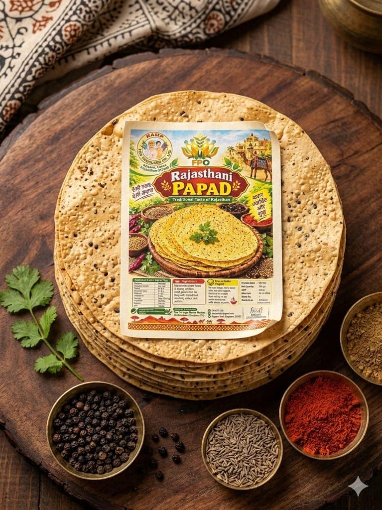 Rajasthani Moong & Urad Dal Papad, 250gm view 2