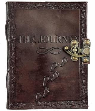 Leather The Journey Embossed Journal With C-Lock A5 Journal