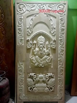 Wooden Designer Ganpathy Door