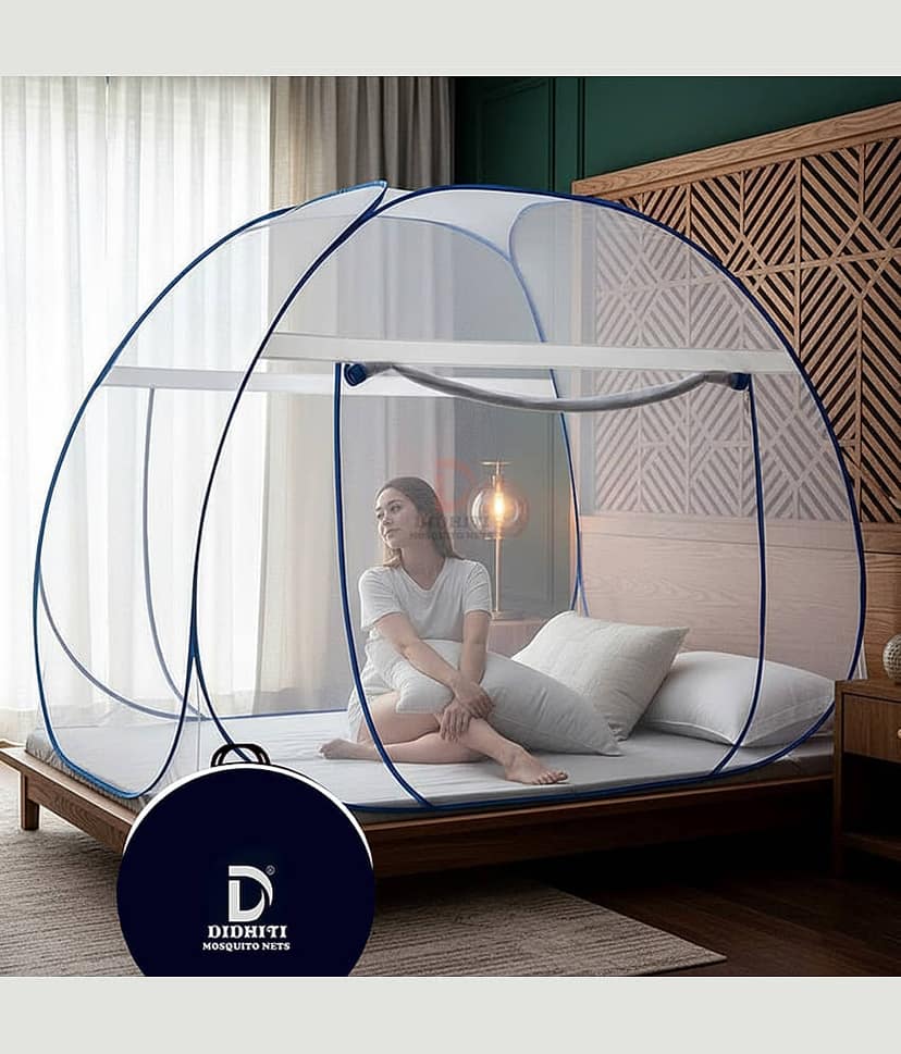 didhiti - White Polycotton Foldable Mosquito Net ( Pack of 1 )