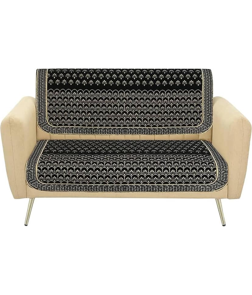 FURNISHING HUT 2 Seater Chenille Sofa Cover ( Pack of 1 ) view 2