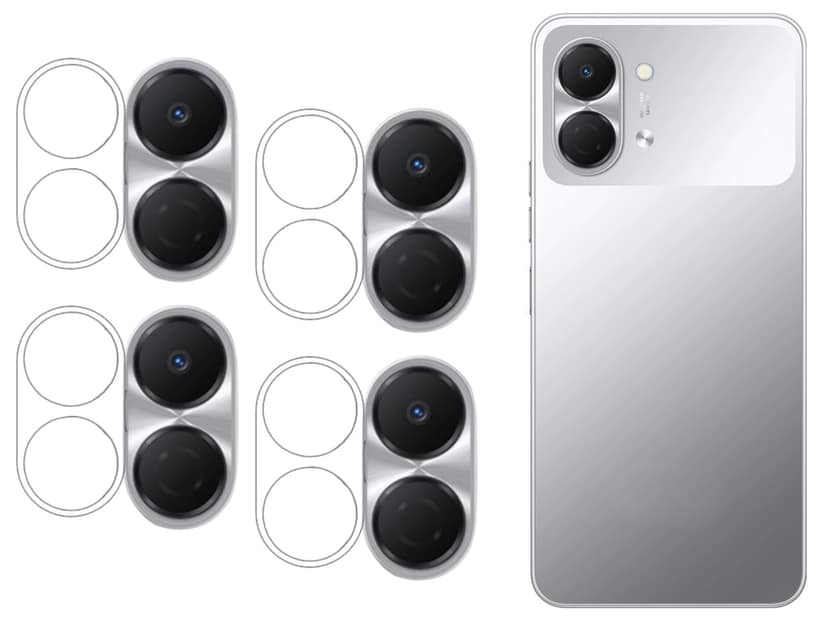 ISAAK Back Camera Lens Protector compatible for Tecno Spark GO 3 (Pack of 4)