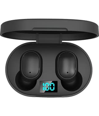 VEhop E6S with Display Bluetooth True Wireless (TWS) In Ear 25 Hours Playback Comfirtable in ear fit IPX4(Splash & Sweat Proof) Black