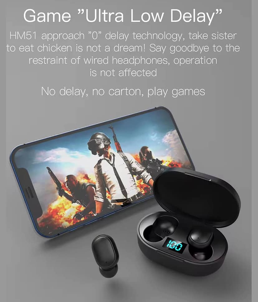 VEhop E6S with Display Bluetooth True Wireless (TWS) In Ear 25 Hours Playback Comfirtable in ear fit IPX4(Splash & Sweat Proof) Black view 2