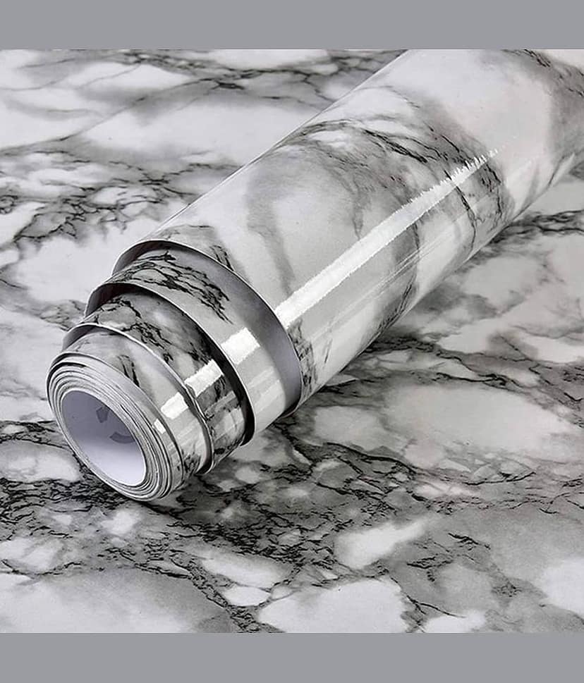 Geeo Premium White Marble Design Wallpaper 60cm x 2m (Pack of 1)